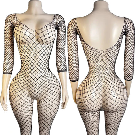 Hot Mesh Hollow Out Bras Body Suits Erotic Lingerie Women Open Backless Crotchless Bodystocking Sexy Temptation Underwear Sets