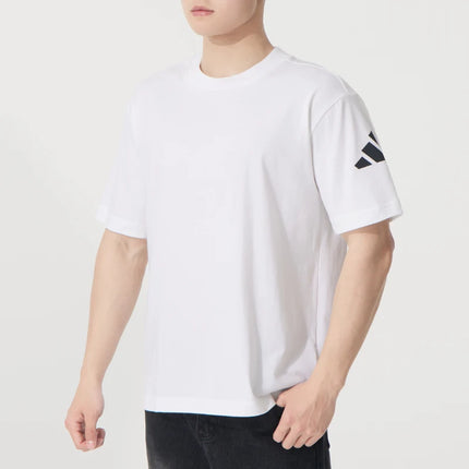 Adidas Men's Loose Fit T-Shirt - Cotton Short Sleeve Round Neck