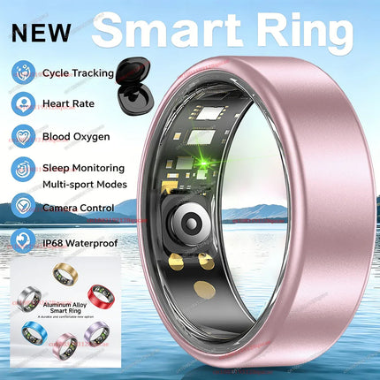 Colorful Smart Ring Women Men Blood Pressure Heart Rate Monitoring IP68 Waterproof 100+Sport Mode Super Light Smartring 2026 New