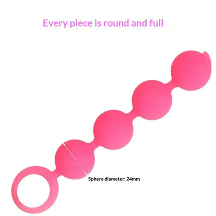 New Silicone Big Anal Plug 4 Beads Anal Bead Anus Masturbation Butt Plug Flirt Adult Sex Toy Prostate Massage For Men Women 18+