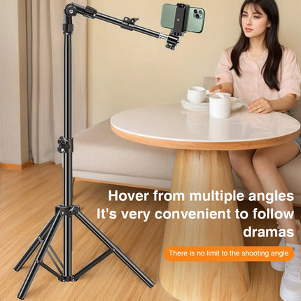 Phone Tripod Adjustable Horizontal Overhead Tripod for Filming Video Recording Live Stream