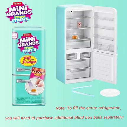 Zuru Foodie Series Mini Brands Fill The Fridge Refrigerator Masterchef Kawaii Mega Gross Blind Box Play House Toy Decor Gift