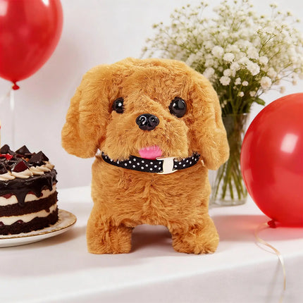 New Electric Realistic Plush Simulation Smart Dog Children Toy Can Walking And Call Electric Plush Robot Pet Dogs For Boys Girls