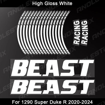 AnoleStix Motorcycle Wheel Sticker For KTM 1290 Super Duke R 2015-2024 Rim Stripe Decorative Tape Hub Decals