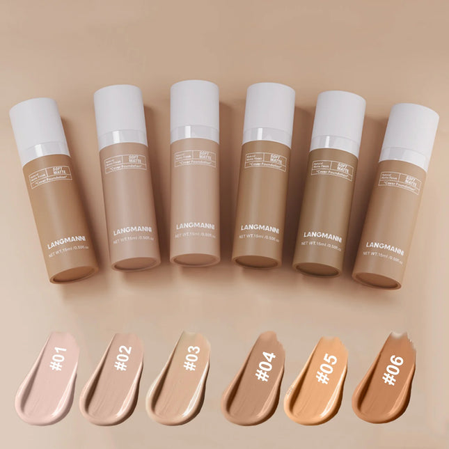 6 Colors Liquid Foundation Effective Concealer Waterproof Sweat-resistant Brighten Makeup Porfession Face Base Cosmetics Gift