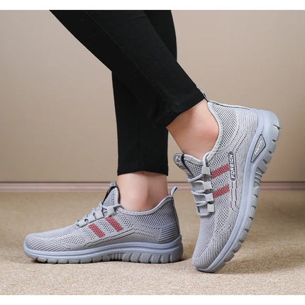 Women Casual Sports Shoes Breathable Lightweight Sneakers Anti-slip Flats Outdoor Running Walking Shoes Female Vulcanized Shoes