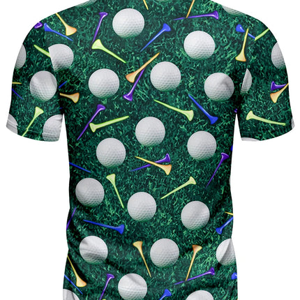 Summer Men's Short-Sleeved Polo Golf Print Casual Button Top Personalized Clothing for Men Exquisite gifts are definitely