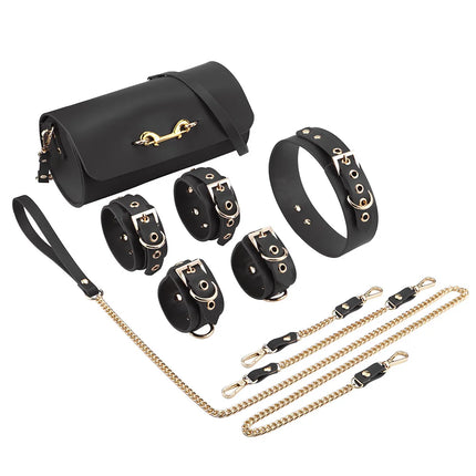 Sex Couple Bdsm Bondage Set Split Leather Restraints Collars Wrist Ankle Cuff Handcuffs Sex Toys For male and female Adult Games
