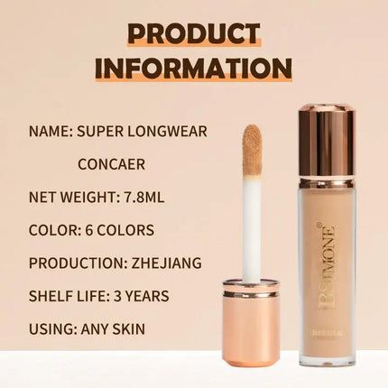 [TE1] BSIMONE Face Liquid Foundation Base Full Coverage Oil-Control Long Wear Smooth Lightweight Natural Cover Waterproof Matte
