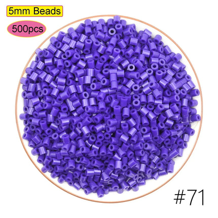 DIY Plastic 5mm Perler Hama Beads Fuse Beads Toys Eco-friendly Material Pegboard Iron Pixel Puzzle Birthday Gift for Boys Girls