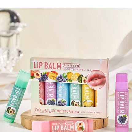 Fruit Flavor Lip Balm Set Moisturizing Lip Care Lip Balm Winter Lip Moisturizing Care Products Beauty and Health Products