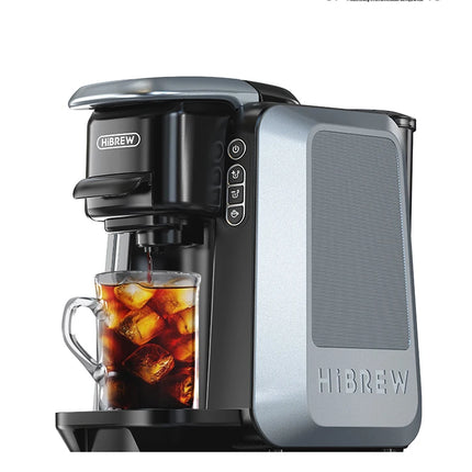 HiBREW 6 in 1 Multiple Capsule Coffee Machine Hot/Cold DG Nes Capsule ESE Pod Tea Basket Ground Coffee Cafeteria 20Bar H6