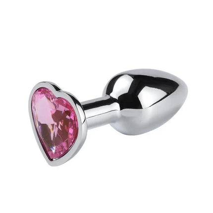 1PC Luxury Metal Butt Toys Heart Shaped Anal Trainer Jewel Butt Plug Kit SM Adult Gay Anal Plugs