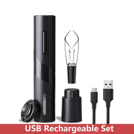 Electric Wine Openers USB Rechargeable Automatic Corkscrew Wine Beer Bottle Opener Foil Cutter Kitchen Accessories Cap Opener