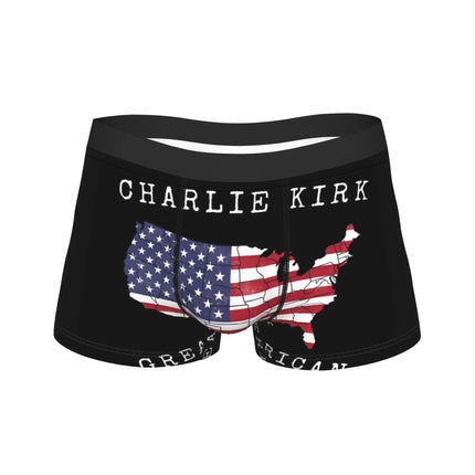 Charlie Kirk Angelic Advocate  Underwear  Funny Panties Printed Boxer Brief For Men 3D Pouch Plus Size Boxershorts