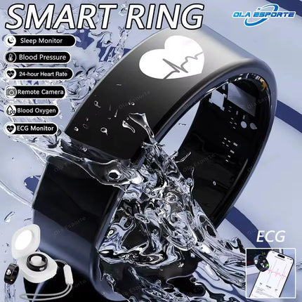 2026 New Smart Ring ECG Detection Blood Pressure,Heart Rate Ring,Body Temperature Monitor Waterproof GPS Tracking Men Women Ring