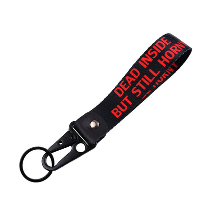Lucky Cat Eagle Beak Keychain Motorcycles Girl Animation Short Lanyards Used in Phone Rope Badge Holder Accessories