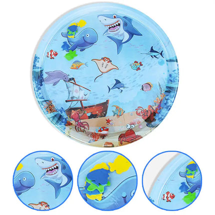 Water Sensory Play Mat Thickened Inflatable Water Mat For Cat And Dog Pet Playmat With Fish Sea Ocean Theme Sensory Toy Water