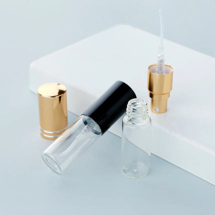 100Pcs 5ml Portable Empty Spray Perfume Bottle Cosmetic Travel Aluminium Spray Bottle For Gift Sample Mini Bottle Parfum Makeup