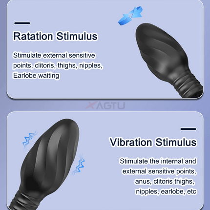 360° Rotation Vibrating LED Butt Plug for Men Wiggle Prostate Massager Gay APP Anal Vibrator Anal Plug Sex Toy for Couples
