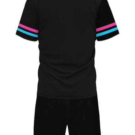 2025 New Men MIAMI NO.3 Print Casual Short Sleeve T-Shirt Shorts Set Adult Basketball Jersey Jogging Suit 2 Piece Set Clothes