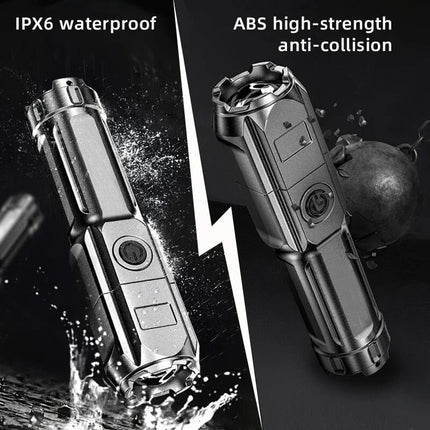 Powerful LED Flashlight USB Rechargeable Torch Waterproof Zoomable Lamp Outdoor Fishing Camping High Lumen Tactical Flashlight