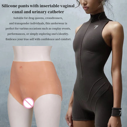 Silicone Realistic Fake Vagina Pants Cosplay Underwear Crossdressing Drag queen women Panties Crossdresser Transgender Gay
