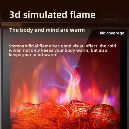 Electric Fireplace Heater Portable Space Heater with 3D Realistic Dancing Flame Effect Spray Humidifier Floor  Warm Air Heaters