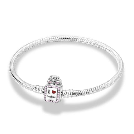 925 Sterling Silver Travel Plane Snake Basic Chain Cat and Moon Bracelet fit Original Charm Beads DIY Women Design Jewelry Party