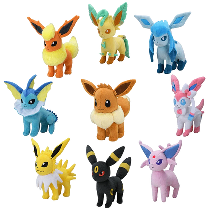 large size Flareon Vaporeon Pokemon Eevee Collection Plush Stuffed Doll Anime Espeon Umbreon Glaceon Leafeon Sylveon Toys Gift