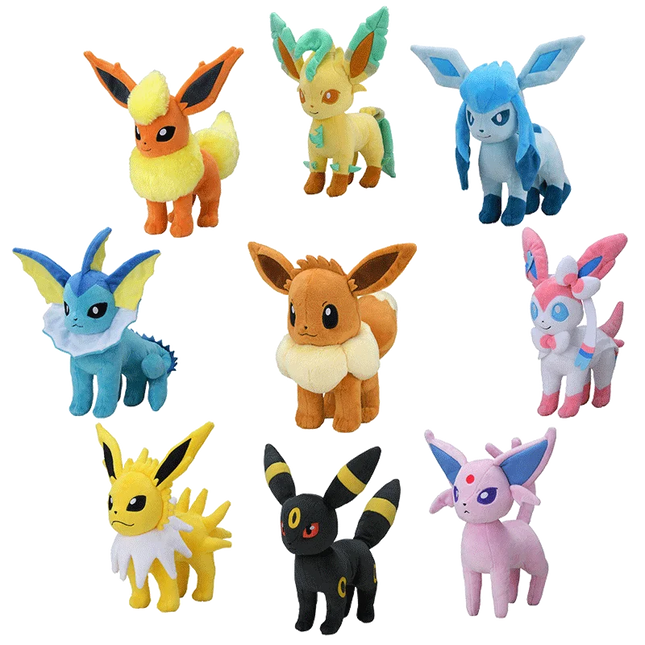 large size Flareon Vaporeon Pokemon Eevee Collection Plush Stuffed Doll Anime Espeon Umbreon Glaceon Leafeon Sylveon Toys Gift