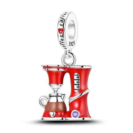 Classic 925 Sterling Coffee Cup Charms Tea Cup Beads Fit Original Bracelet Necklace Pendant Women Bracelet DIY Fine Jewelry Gift