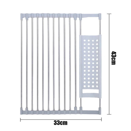Stainless Sink Drainer Holder Portable Drying Plate Rack Foldable Dish Drainer Shelf Vegetable Food Basket Kitchen Organizer