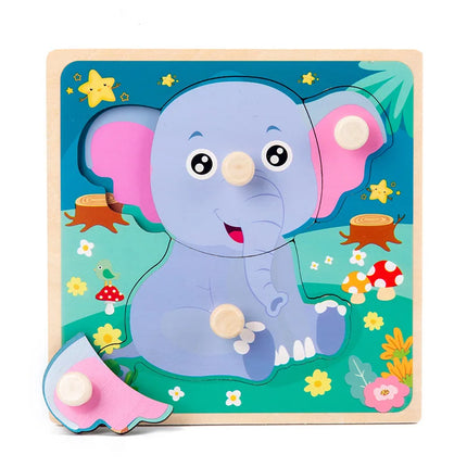 Baby Montessori Puzzles Wooden Toys for Children 1 2 3 Years Educational Learning Kids Games Child Birthday Gifts