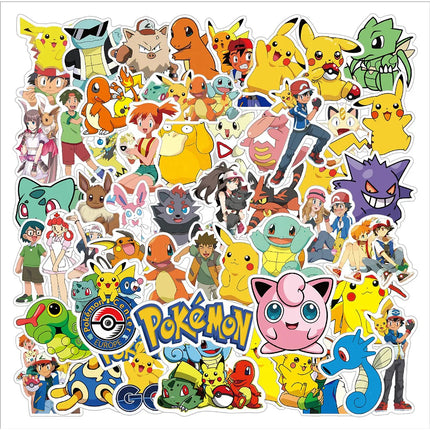 10/30/50pcs Anime Pokemon Graffiti Stickers Kawaii Pikachu Decal DIY Skateboard Laptop Waterproof Cartoon Graffiti Sticker
