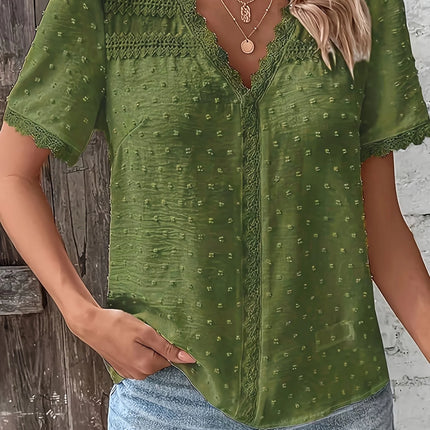 Women's plus size shirt summer chic elegant shirt casual women's fashionable shirt