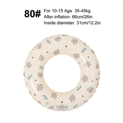 1PC Inflatable pool floats, retro bear-shaped swim rings, safety-rated pool floats, for outdoor and beach use