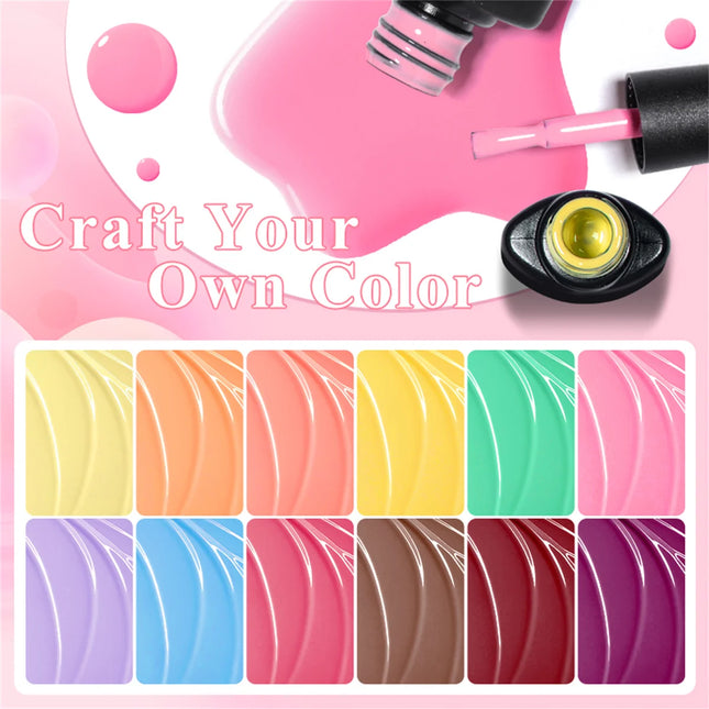 6pcs Pink Red Glitter Gel Nail Polish Set Silver Auroras Glitter Semi Permanent Soak Off UV Gel Varnish Nail Supplies DIY Decor
