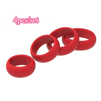 Silicone Cock Ring 26/30/35/40mm Penis Ring Cock Cage Long Lasting Stronger Stimulation Adult Sex Toys for Men Gay Couples