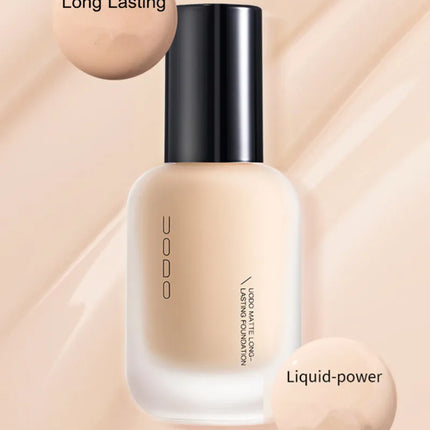 UODO Hydrating Oil-Control Foundation Liquid Long-Lasting Matte Finish Lightweight Formula For Oily&Combination Skin Base Makeup