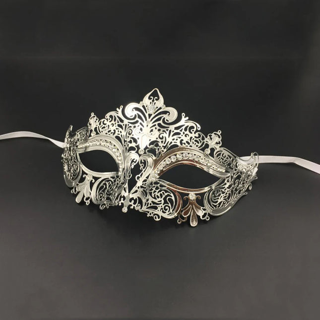 Lady Women Crown Style Sexy Half Face Ultra-light Metal Mask Halloween Party Masquerade Evening Mardi Gras Funny Costume Props