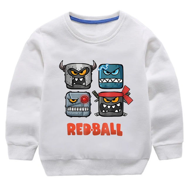 Children's Essentials Hoodies Game Red Ball Toddler Boys Sweatshirt kids Long-Sleeved Tshirt Pullover Teen Girls Cotton Clothes