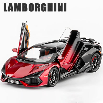 1:24 Lamborghini Revuelto Electroplate Alloy Model Car Toy Diecasts Metal Casting Sound and Light Car Toys For Children Vehicle