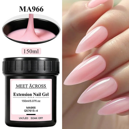 150ml Large Capacity Quick Extension Nail Gel Polish Nude Pink Milky White Builder Nail Art Varnish Manicure DIY Nail Supplies