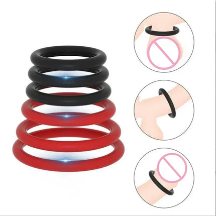 6pcs Adult Product Semen Lock Ring Sex For Locking Male Restraint Foreskin Obstruction Egg Restraint Ring Men Male Adult Sex
