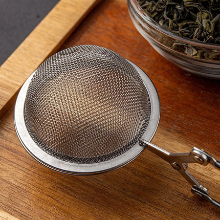 1PC Creative Stainless Steel Tea Ball Infuser Filter Squeeze Leaves Herb Mesh Strainer Tea Infuser Reusable Teapot Gadgets