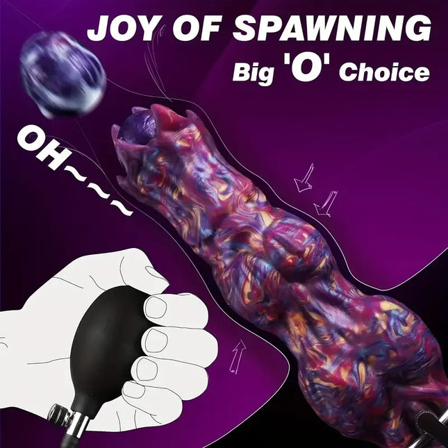 2 Style Inflatable Ovipositor Fantasy Laying Eggs Anal Plug Alien Dildo Penis Female Masturbator Vaginal Ball Sex Toys For Adults