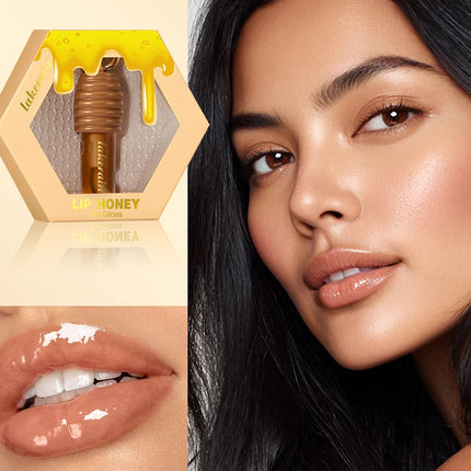 2pcs/set Honey Chocolate Lip Glaze Gloss Long-lasting Moisturizing Lip Oil Enhancing Complexion Reducing Lip Lines Lip Glosses
