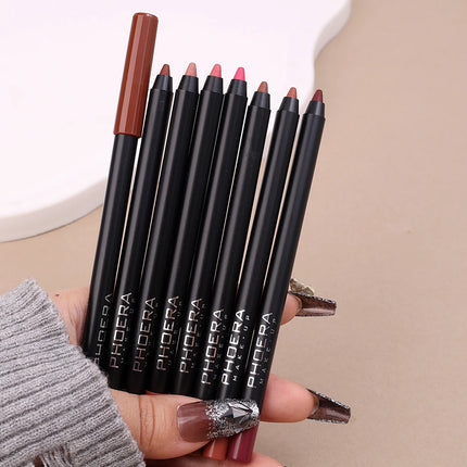 Long Lasting Lip Liner Colorful Matte Lip Liner Pencil Contour Tint Lipstick Tattoo Non-stick Cup Moisturizing Makeup Cosmetic