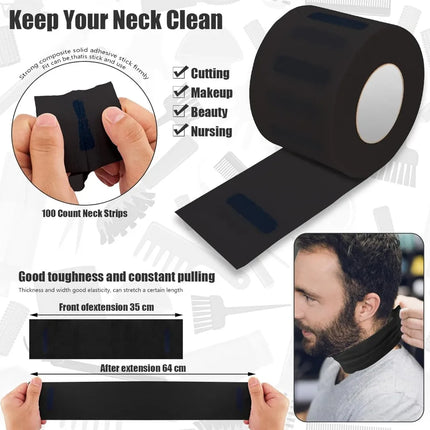 10 in 1 Hair Cutting Barber Cape Set with Neck Duster, Brush, Neck Strips, Hair Combs & Clips - Professional Salon Accessories